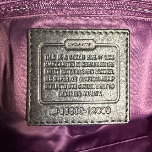 y2k Coach Patchwork Tote Shoulder Handbag Purse Grey Silver Black 12899 - Picture 10 of 10